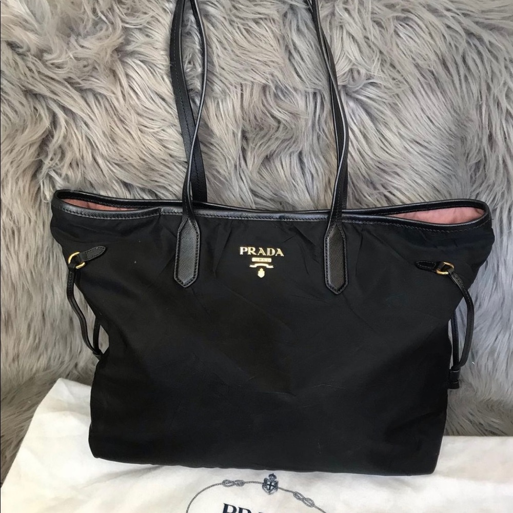 Prada Tessuto Nylon Tote Bag EUC